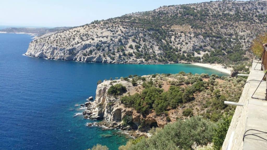 Sea view from Monastery of Archangel Thassos Greece