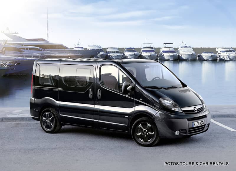 Transfer with an Opel Vivaro Mini Van at Potos Tours