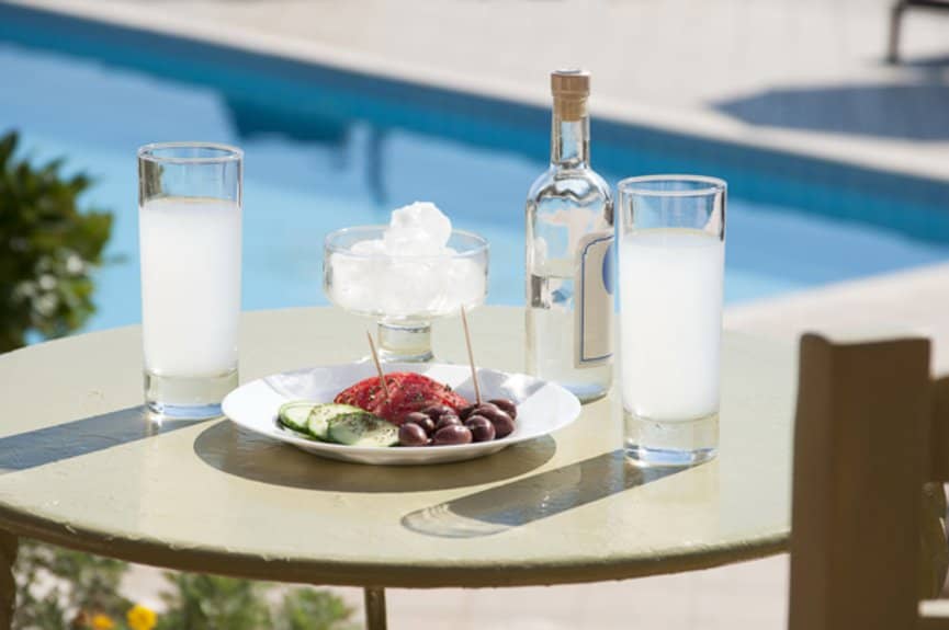 Greek Ouzo and meze