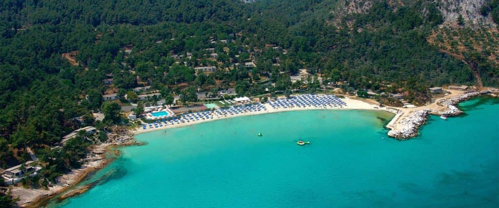 Makryammos sandy beach in Thassos 