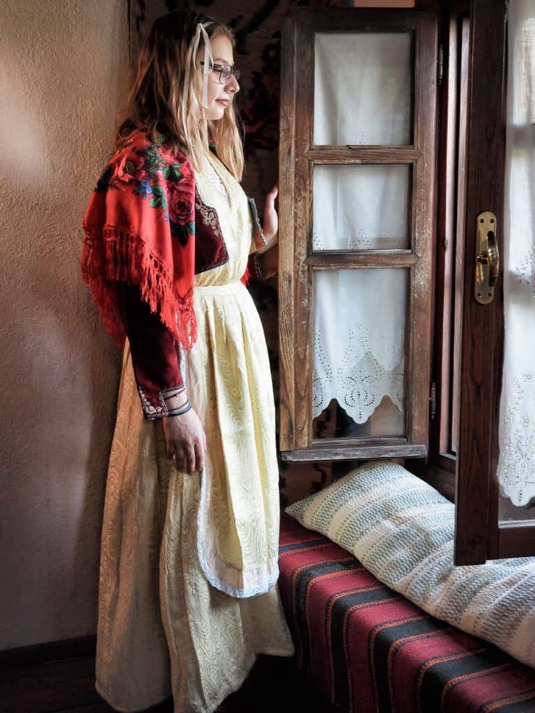 Girl with traditional greek costume