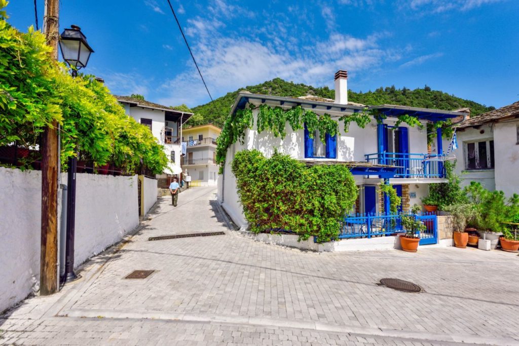 panagia village house and alley 