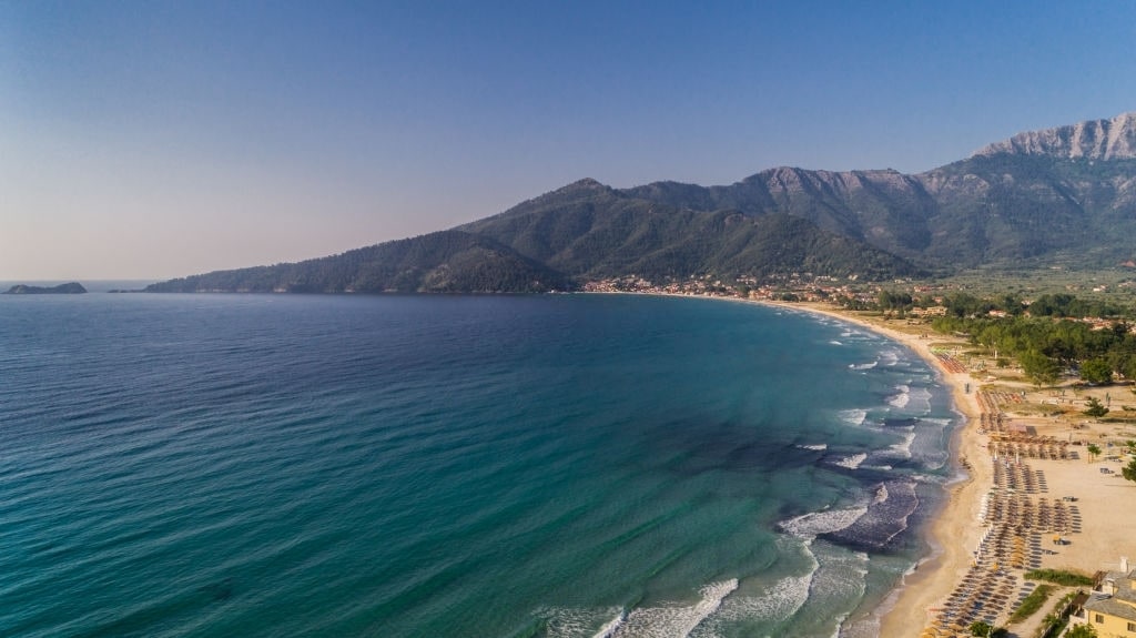 Psili Ammos Beach (aka Golden Beach) in Thassos 