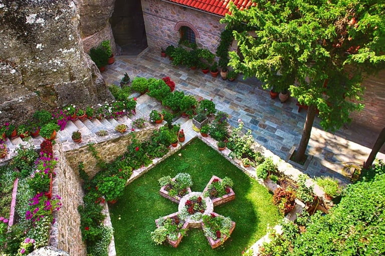 Courtyard of Monastery in Meteora