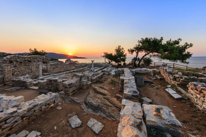 Ruins of Ancient Village Thassos