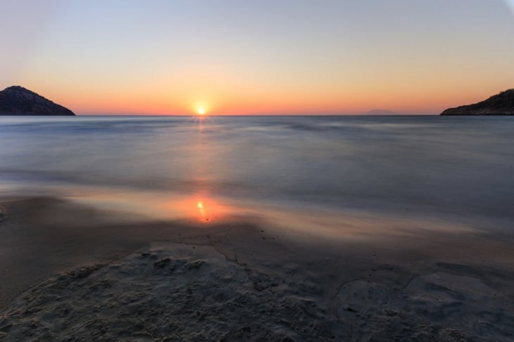 paradise beach at sunrise