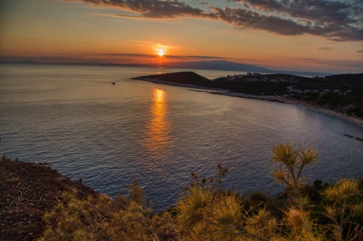 Sunset in Atspas Beach Thassos