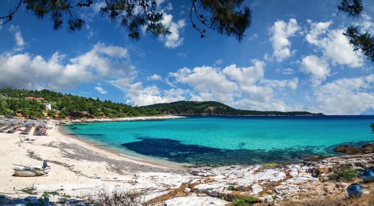 Landscape in Psili Ammos beach Thassos