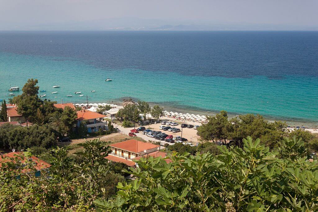 Afytos Beach Aerial