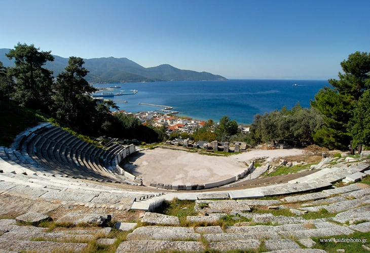 Taxi  zum alten Theater in Limenas