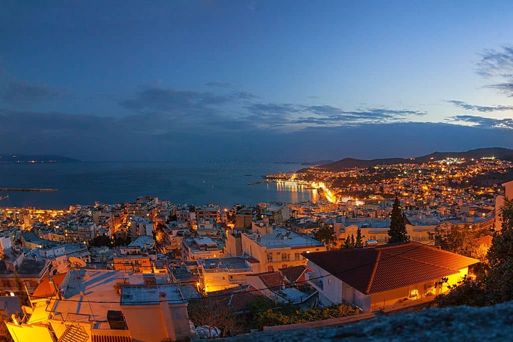 Panoramic View of Kavala Port