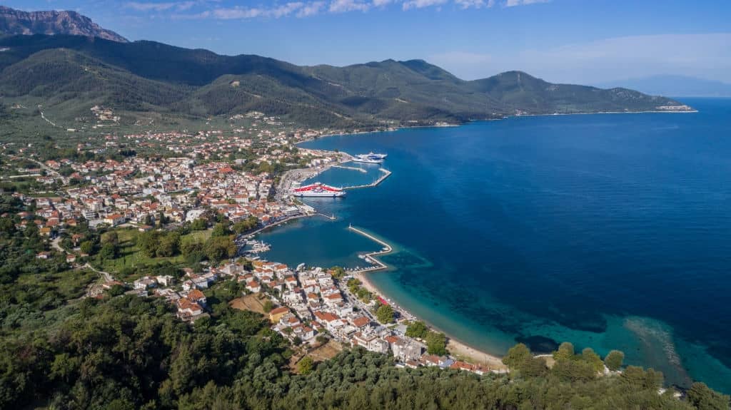 Limenas Stadt in Thassos