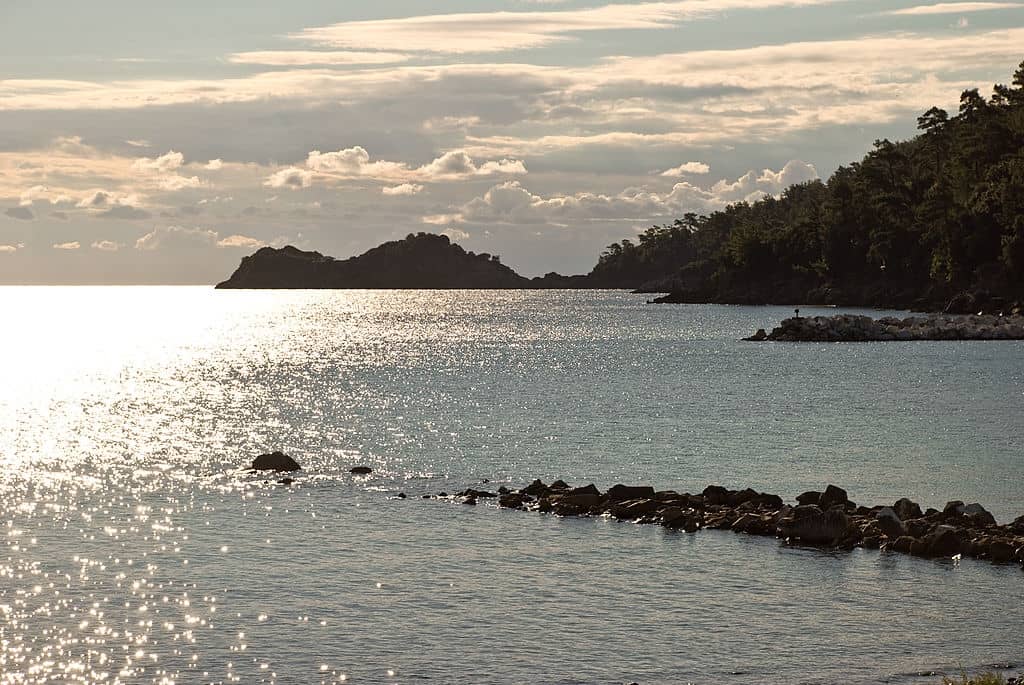 Zachód słońca w Skala Potamia Thassos